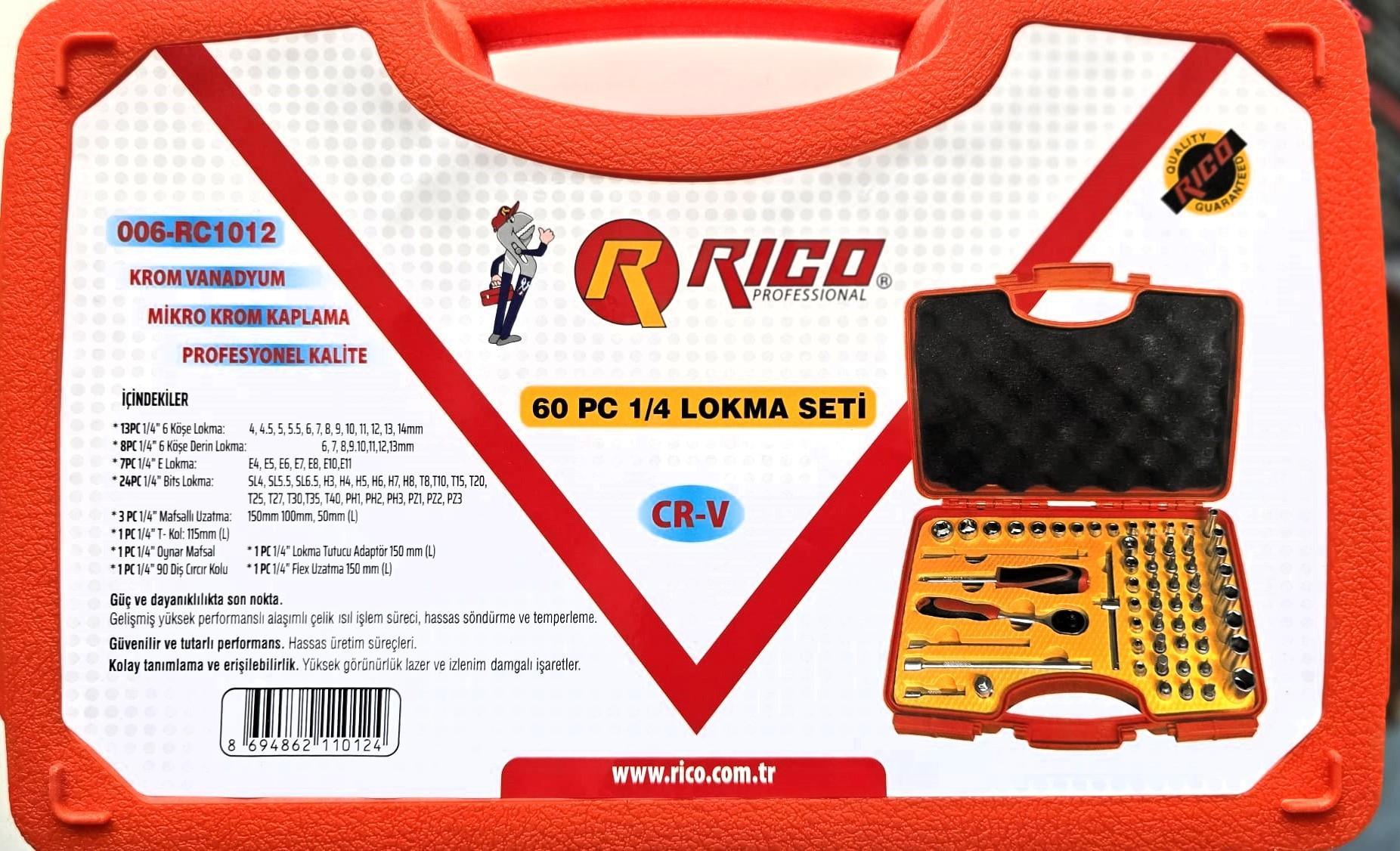 RICO 1/4 Lokma Seti 60 Parça RC1012
