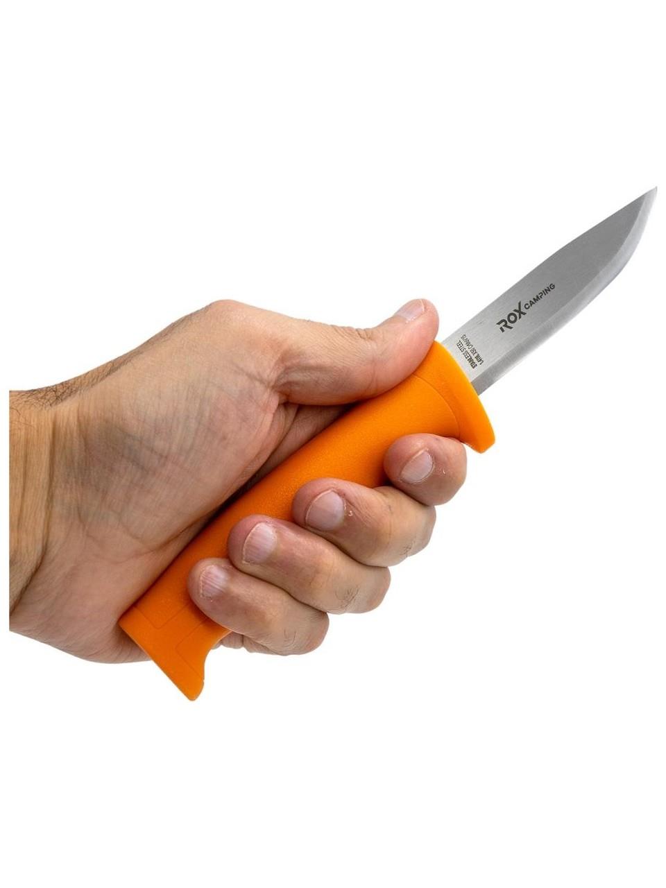 Rox Camping Bushcraft Eco Paslanmaz Çelik Kamp Bıçağı Turuncu 153CAMP0319