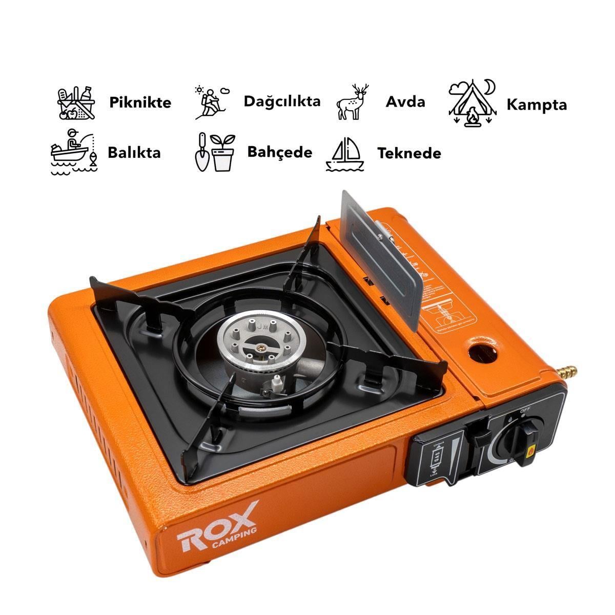 Rox Camping Tekli Portatif Kamp Ocağı 153ROX0189 Turuncu
