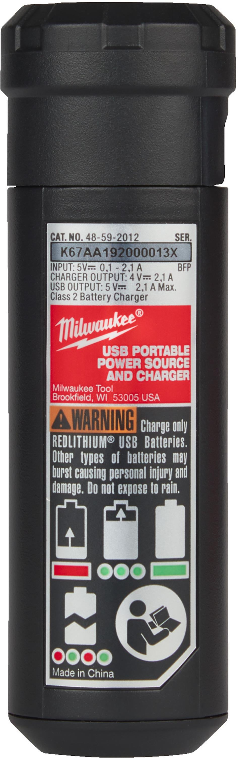 Milwaukee Redlithium Usb Power Bank Usb 3.0 AH 4932493335