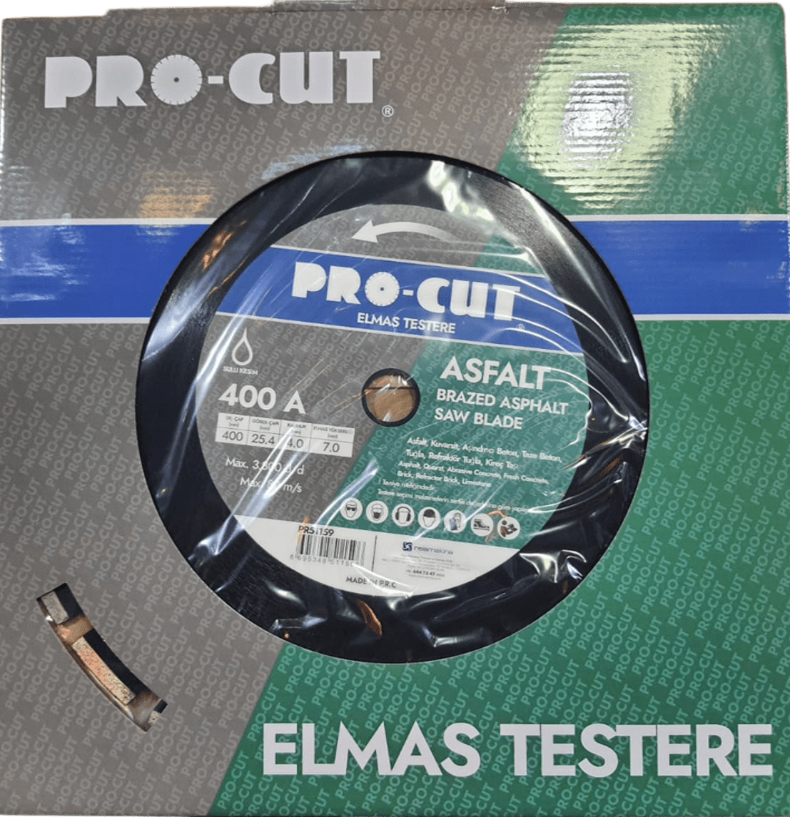 PRO-CUT PR51159 Asfalt Kesme Testeresi 400A (Elmas Testere 400 mm)