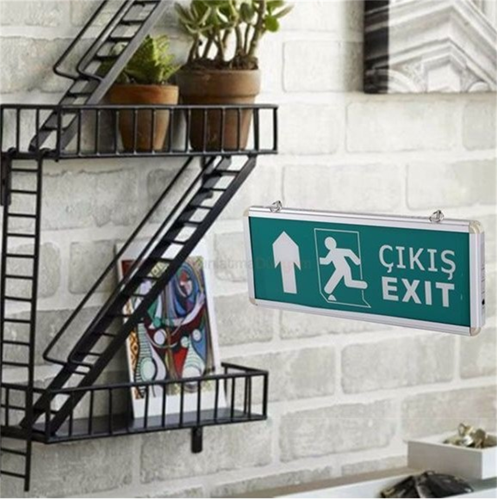 Cata Ct-9174 Yukarı Exit Çıkış Levhası Şarjlı Ledli