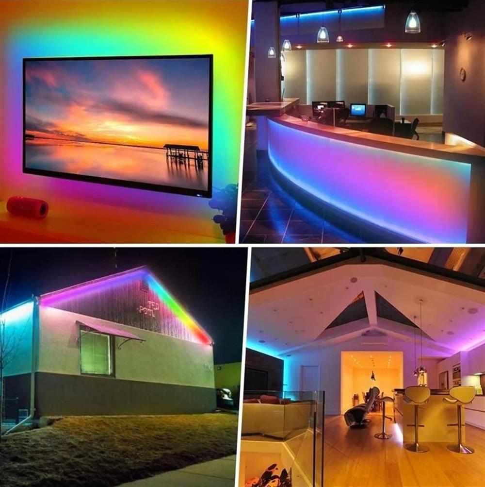 Cata Rgb Şerit Led Seti ( 5 Mt Rgb Led 3 Renk + Trafo + Rgb Kumanda ) Ct-4557