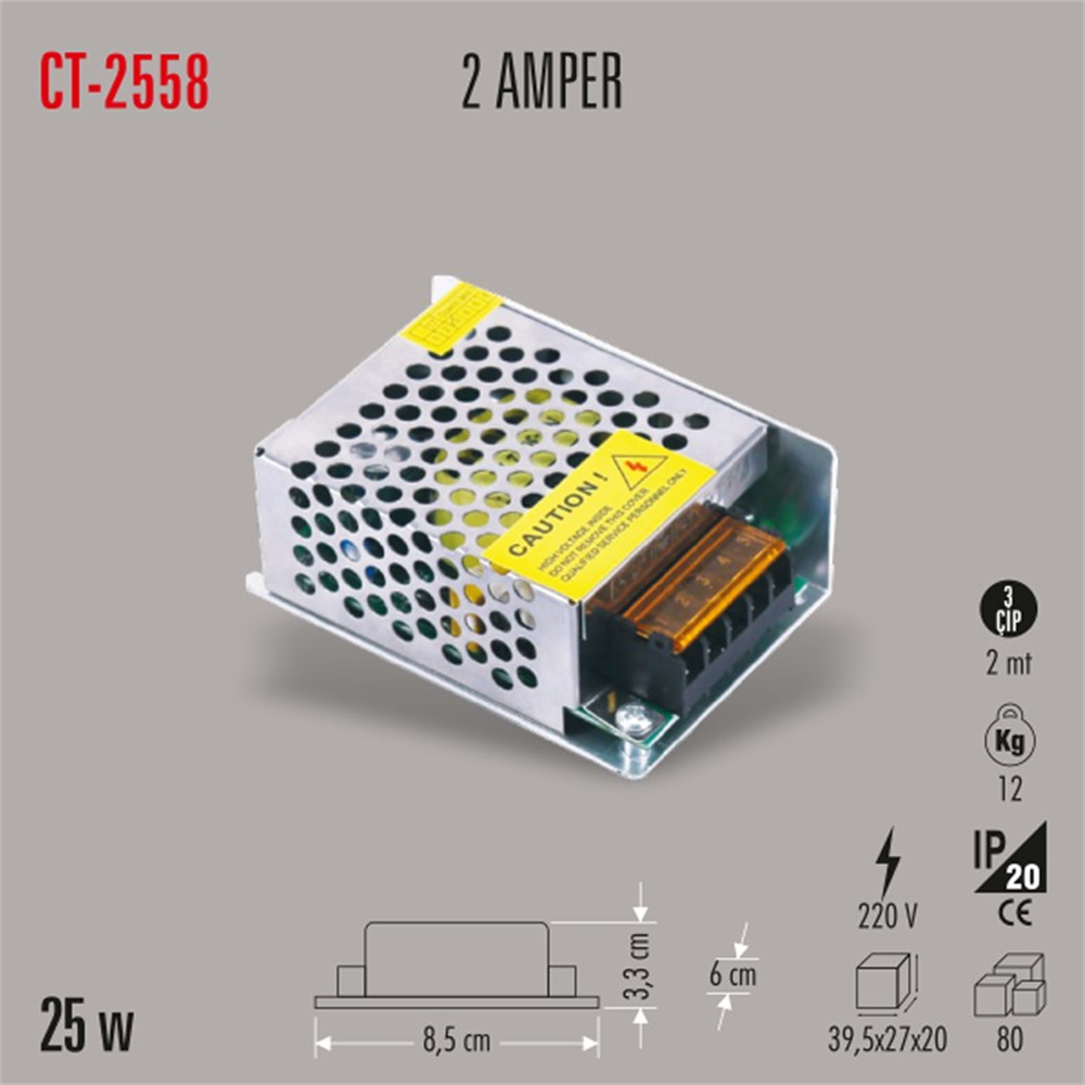 Cata Şerit Led Trafosu 2A CT-2558