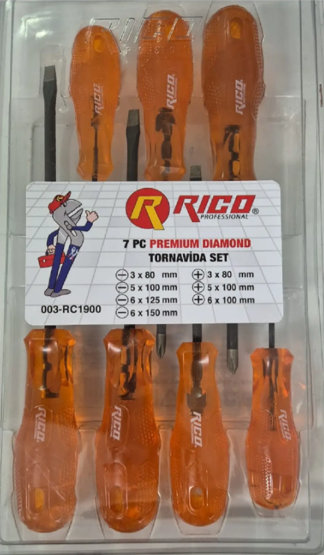 Rıco 7 Parça Premium Dıamond Tornavida Seti 003-RC1900