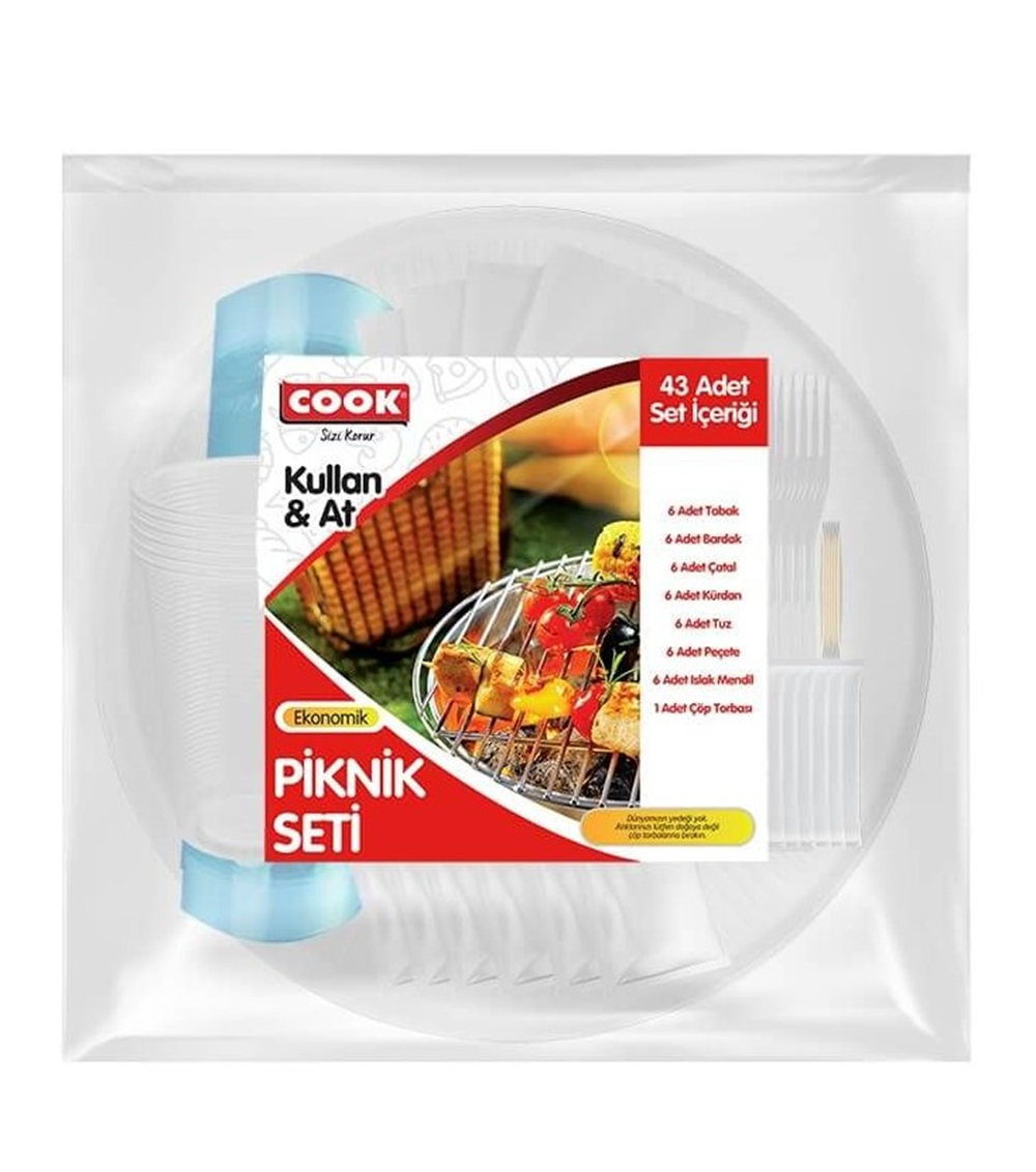 Cook Piknik Set Kullan-At 43 ParçaPiknik Malzemeleri