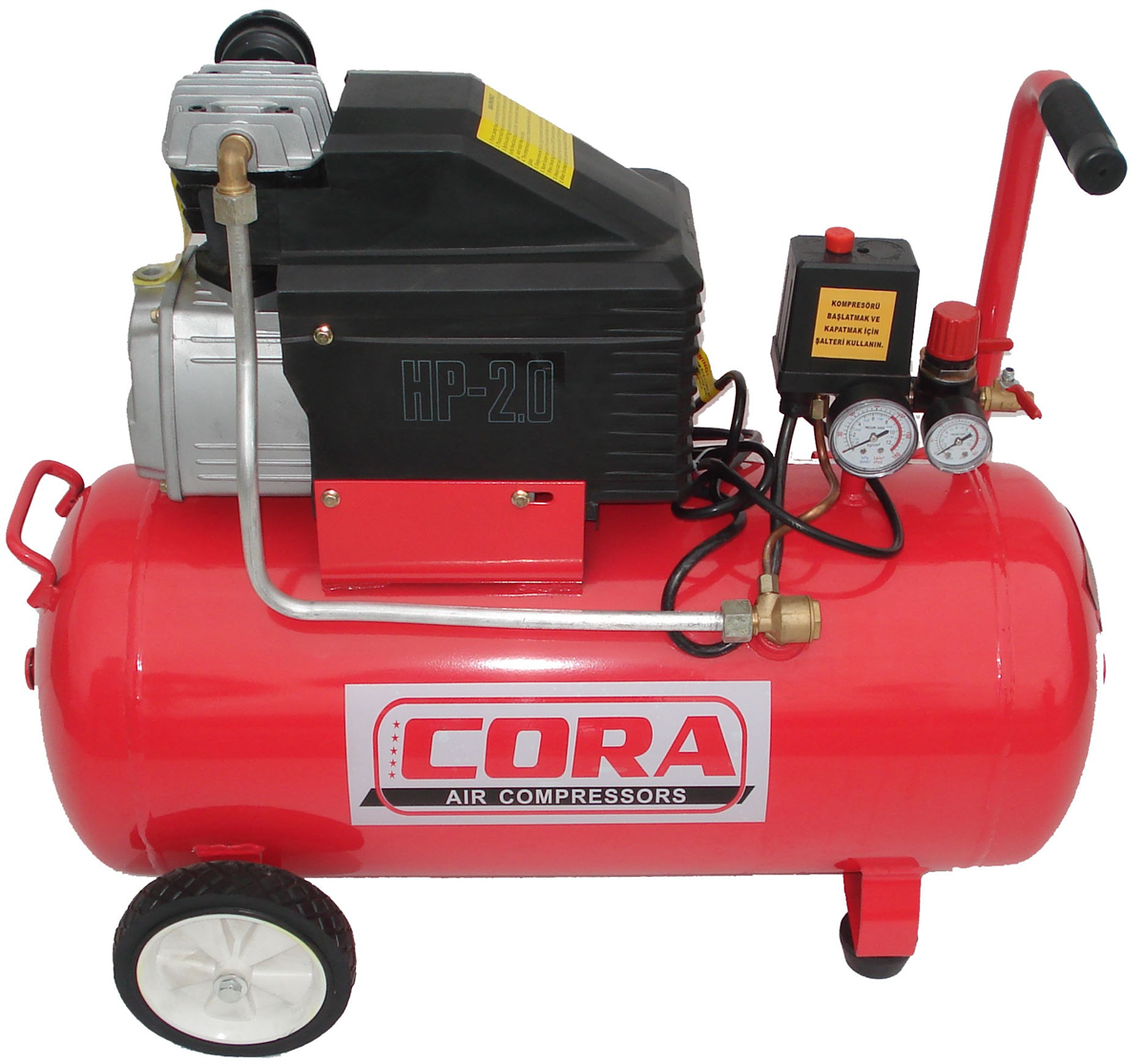 Cora ZB2550 Monofaze Hava Kompresörü 50 Lt 2.5 HpMonofaze