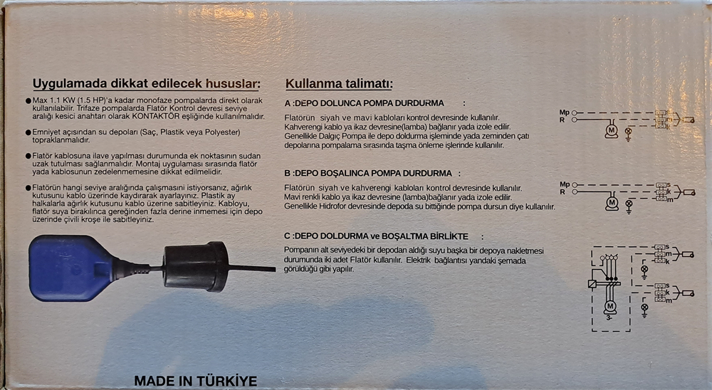Cruwa Kablolu Flatör 3*1 Ttr 5 Mt