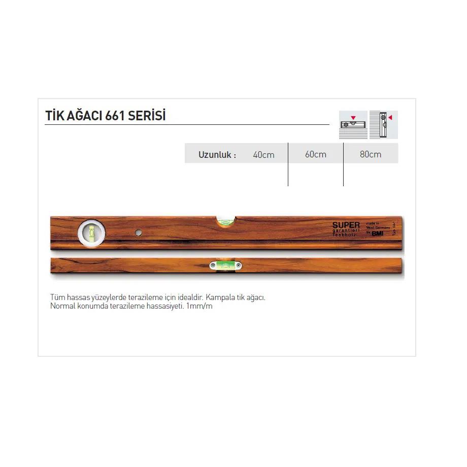 BMI 661040 Ağaç Su Terazisi 40 CM 