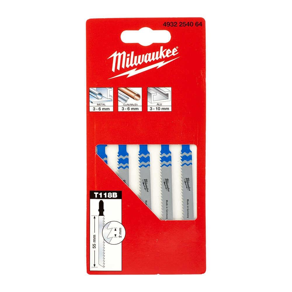 Milwaukee Metal Dekupaj Bıçağı T118b 55 Mm 5li PK 4932254064
