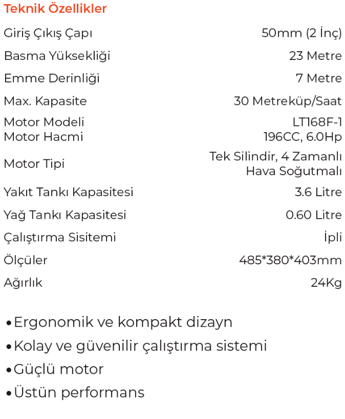 Lutian Benzinli Su Motoru 2 Lt-20cx