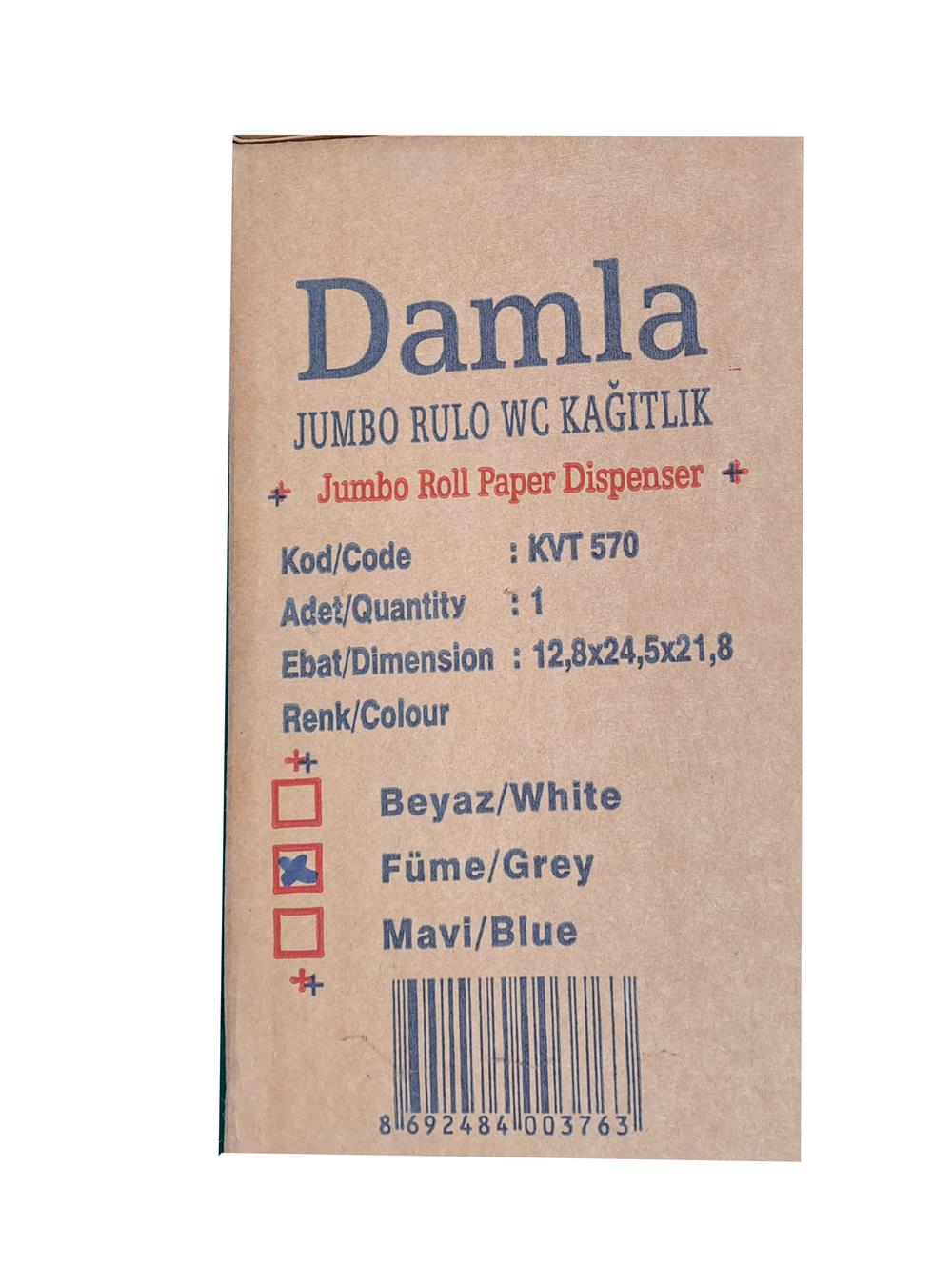 Damla Jumbo Rulo Wc Kağıtlık KVT570