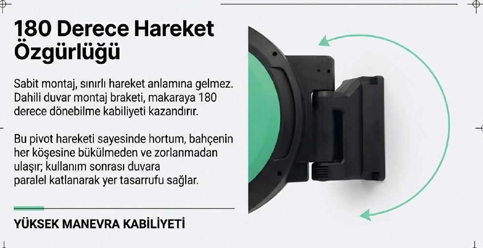 Rıco Makaralı Bahçe Hortumu 1/2 20 MT RC4119