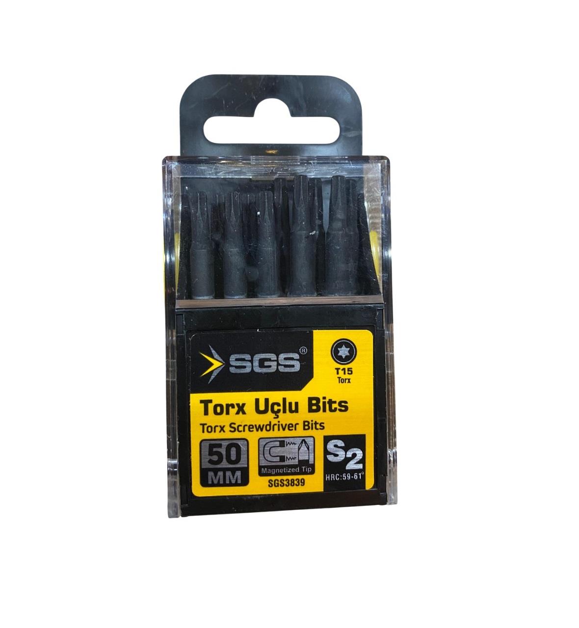 Sgs SGS3839 Torx Uçlu Bits Uç T15 50MM 10 AdetBits Uçlar ve Adaptörler
