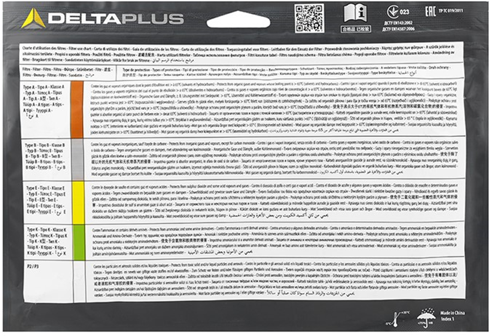 Delta Plus Yarım Yüz Maske Filtre 2 Adet M6000 Abek1