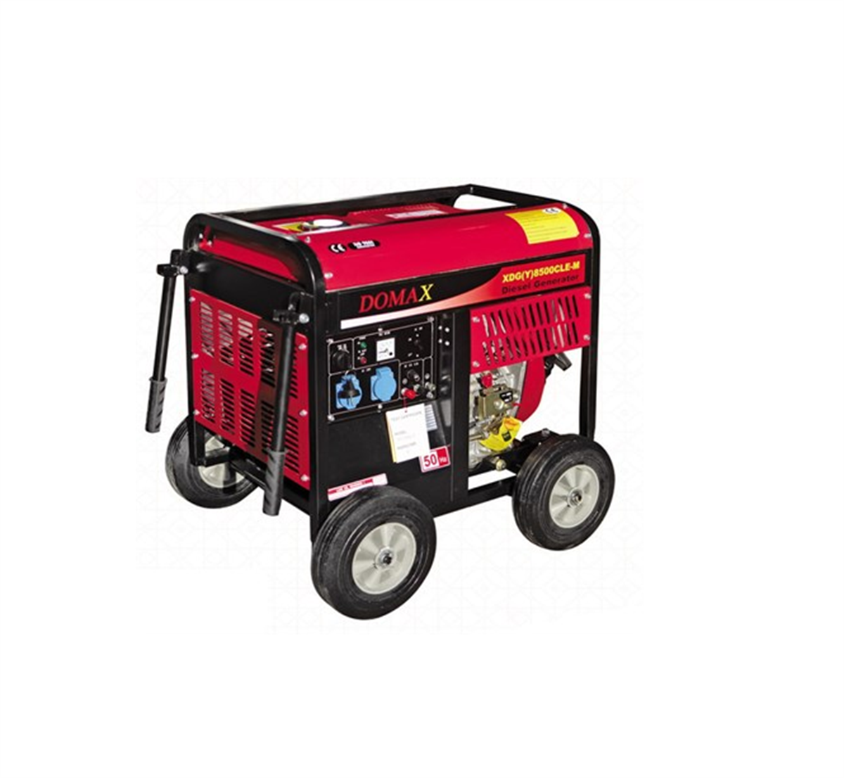 Domax XDG 8500 CLE-M  Monofaze Marşlı Tekerlekli Jeneratör 7.5 KVA