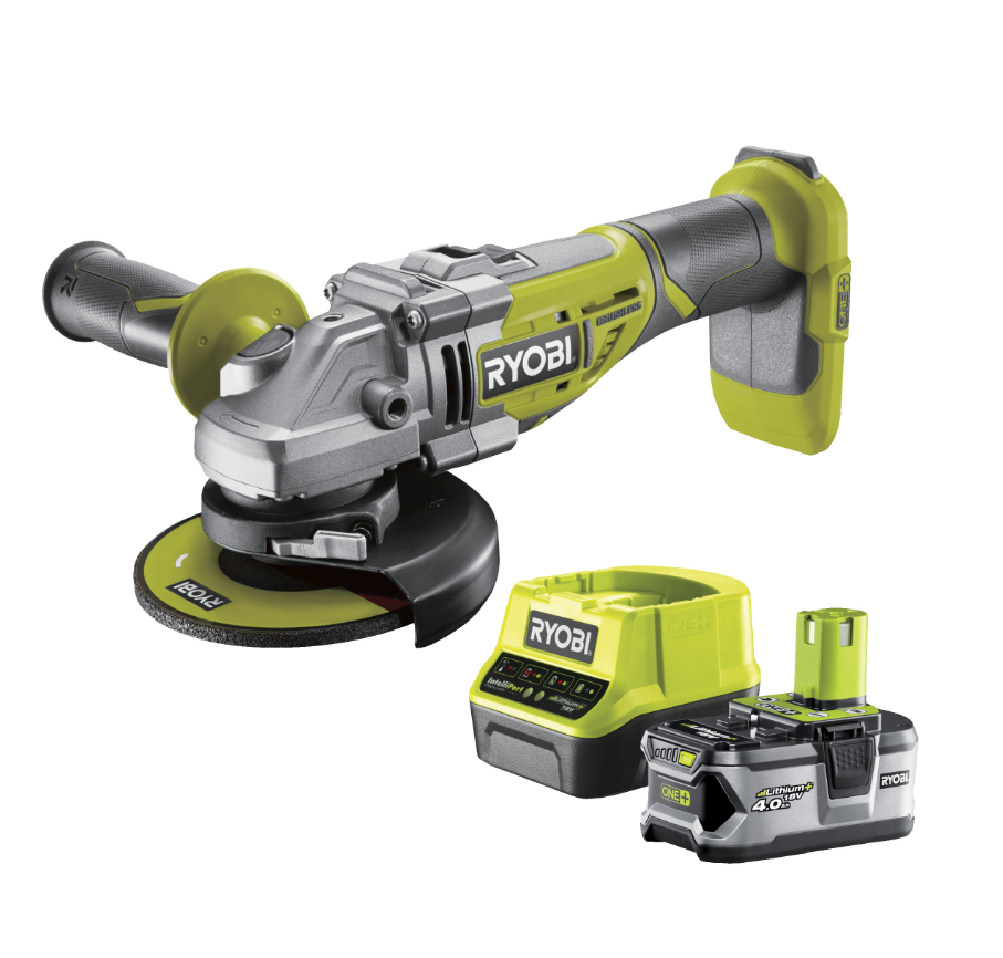 Ryobi R18AG7-140S 125 MM 18V 1x 4.0 Ah Li-Ion Akülü Taşlama 5133004231	