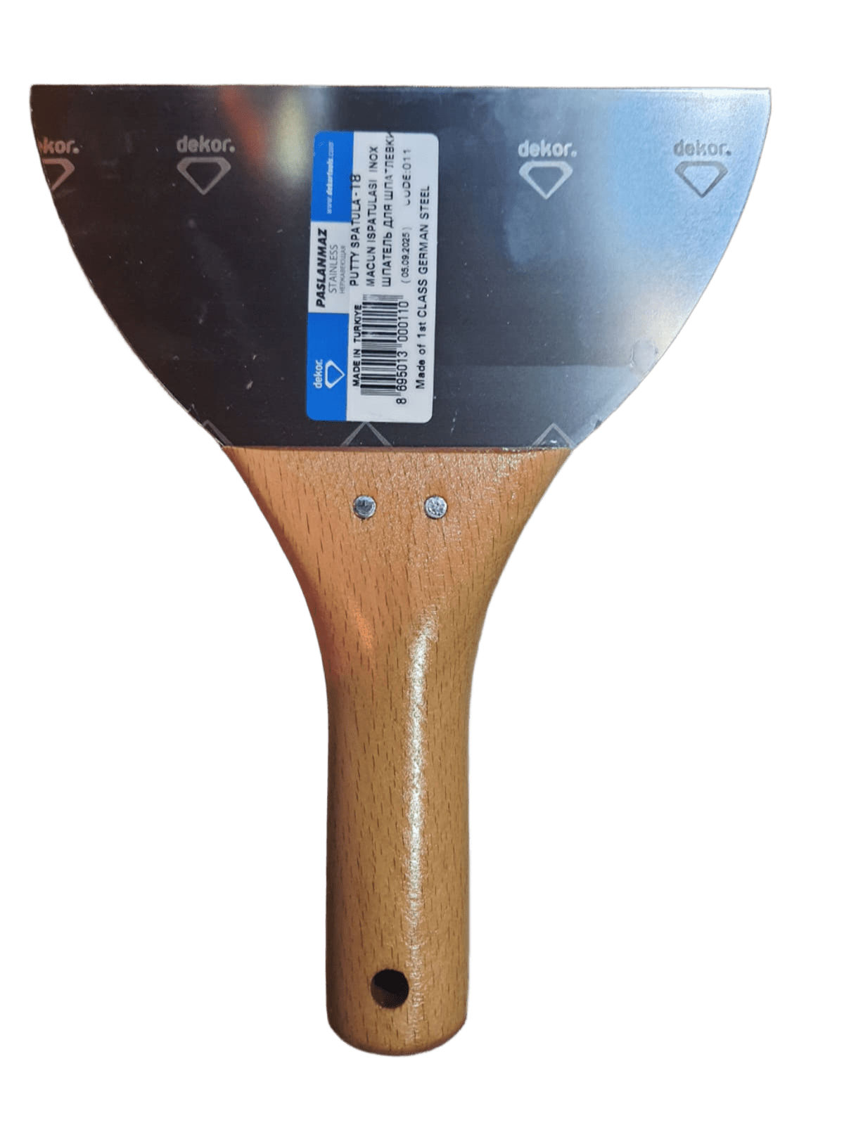 Dekor Ahşap Sap Macun Ispatula Paslanmaz 18 CM 011