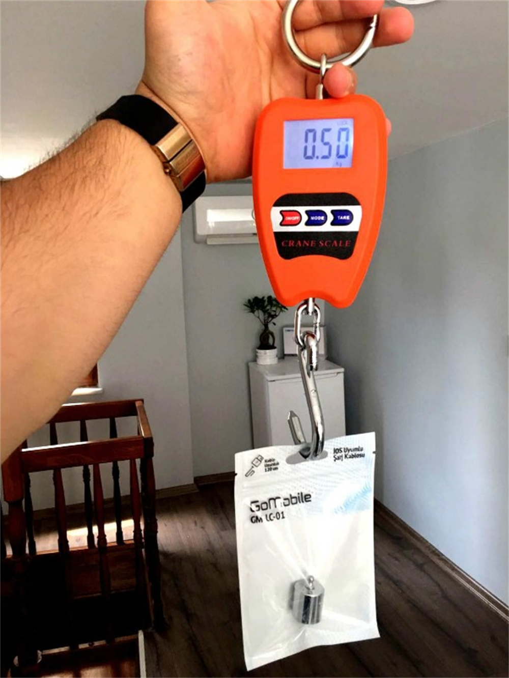 Elektronik Kancalı Vinç Kantarı 200 Kg 