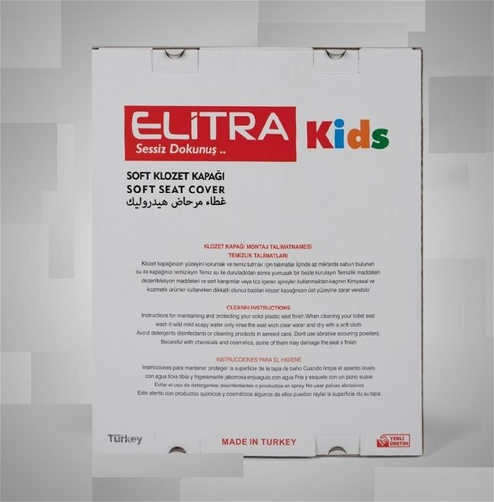 Elitra Yavaş Kapanır Çocuk Adaptörlü Klozet Kapağı