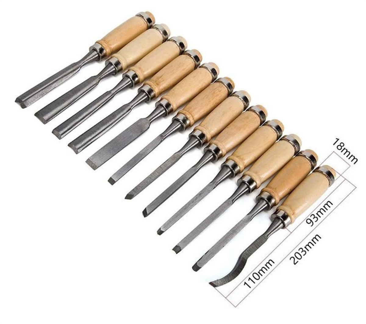 Emg Ahşap Oyma Keski Seti 12 Parça Hrd-101