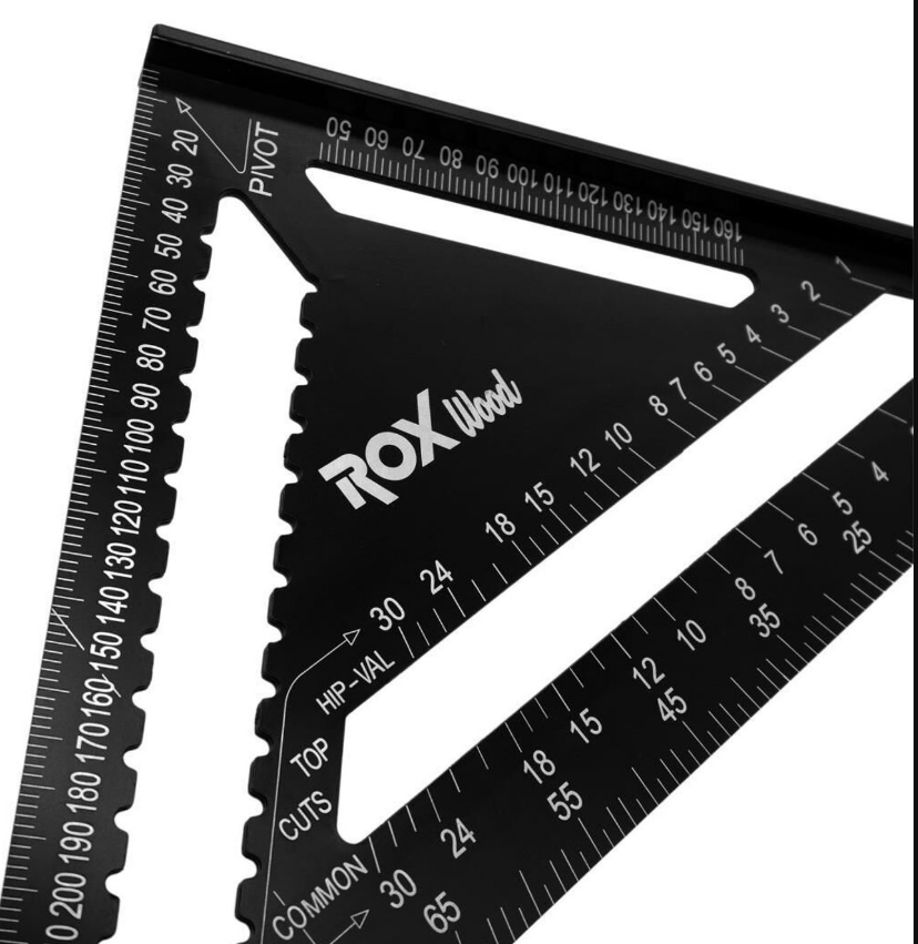 Rox Wood Alüminyum Üçgen Gönye 350*440 mm 153ROX0089