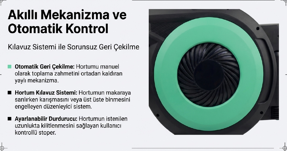 Rıco Makaralı Bahçe Hortumu 1/2 20 MT RC4119