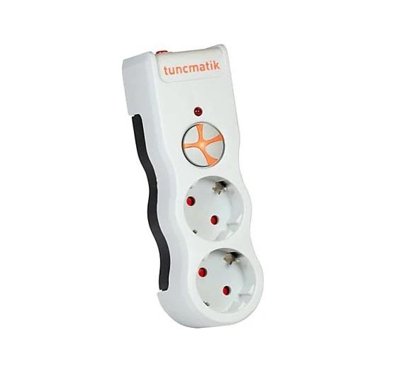 Tunçmatik TSK19021 Enerji Koruma Powersurge İkili Beyaz Priz 1050 Joule