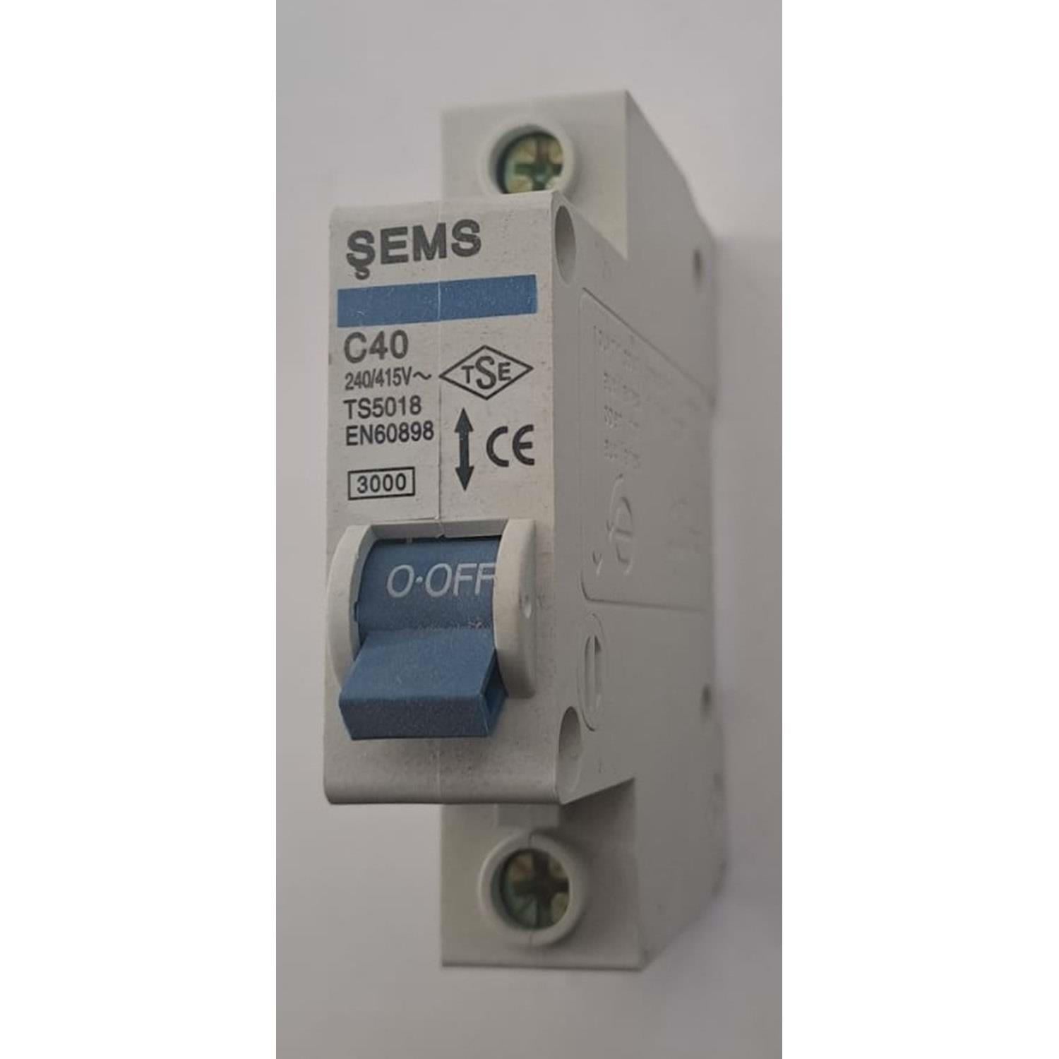 Şems 40 Amper C40 Otomat SigortaSigortalar