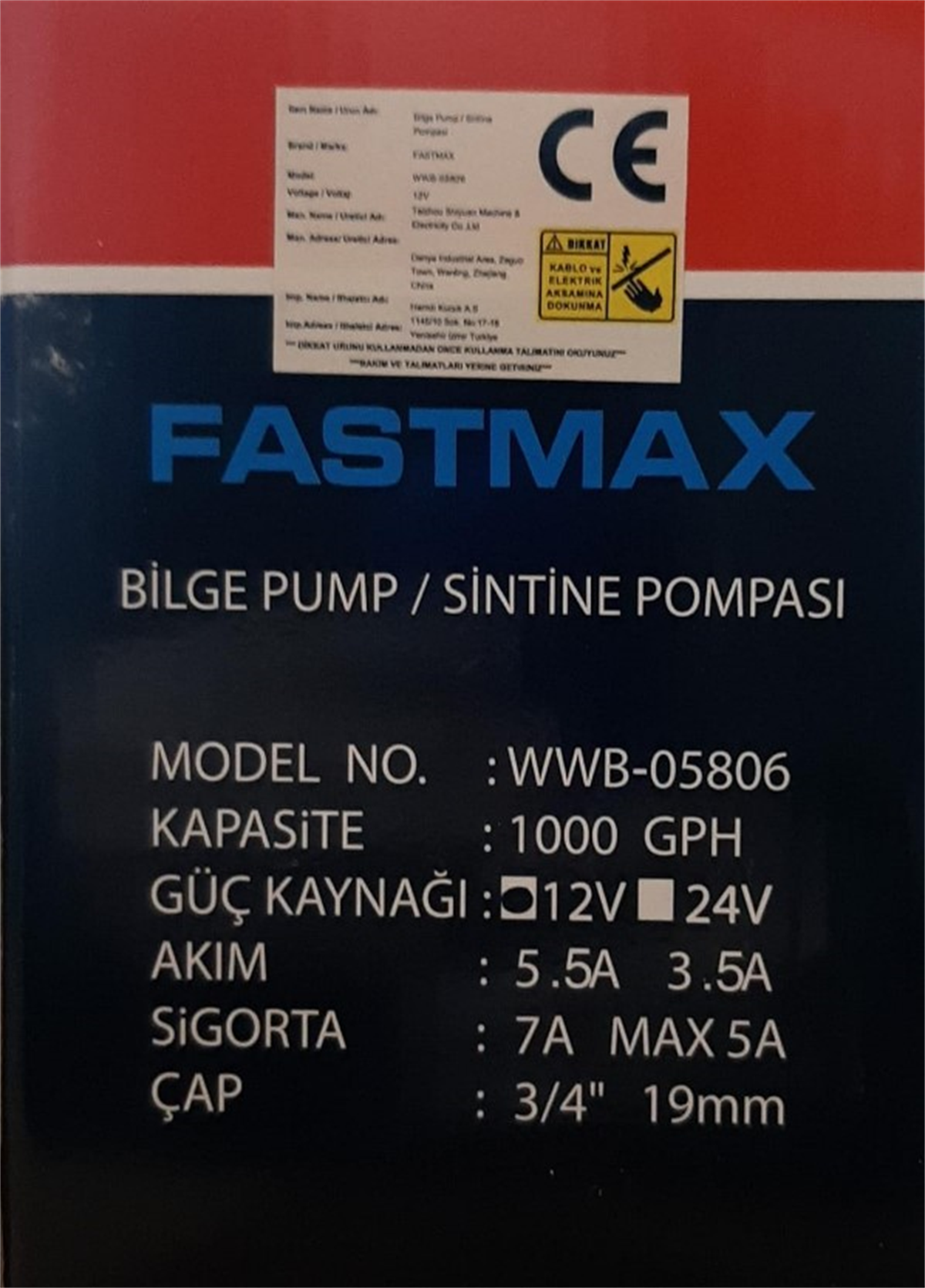 Fastmax Sintine Pompa 1000 12 V WWB-05806