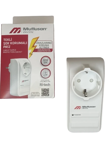 Mutlusan Tekli Şok Korumalı Priz 0018881000040000
