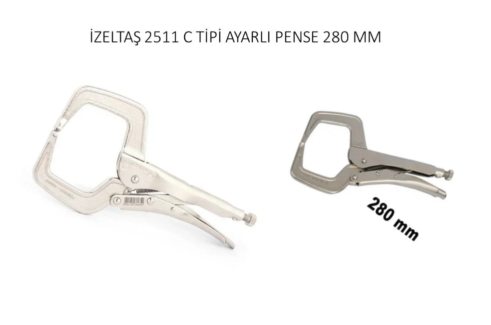 İzeltaş C Tipi Ayarlı Pense 280 MM 2511110280