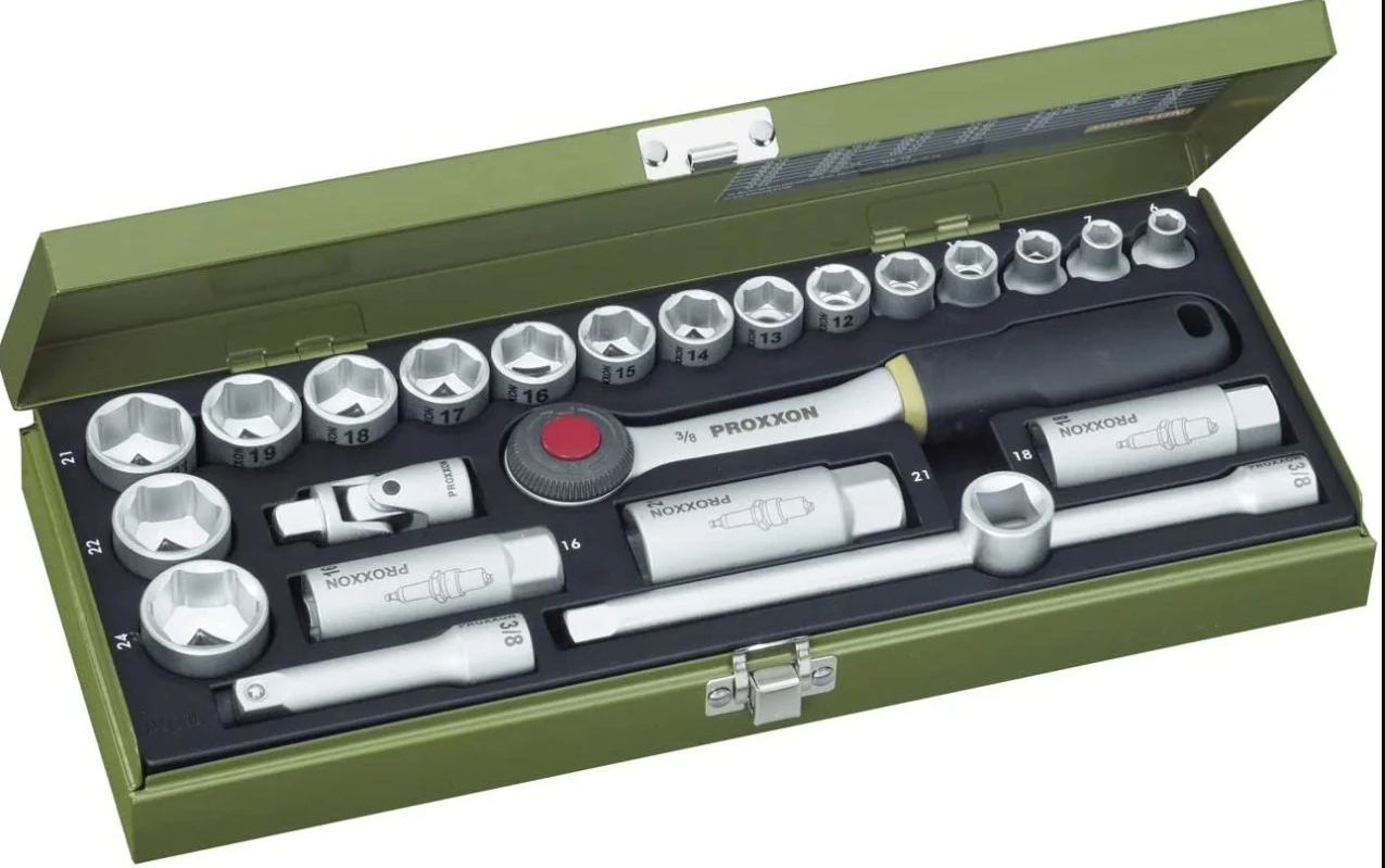 Proxxon 3/8 Cırcır Kollu 24 Parça Lokma Takımı 23110