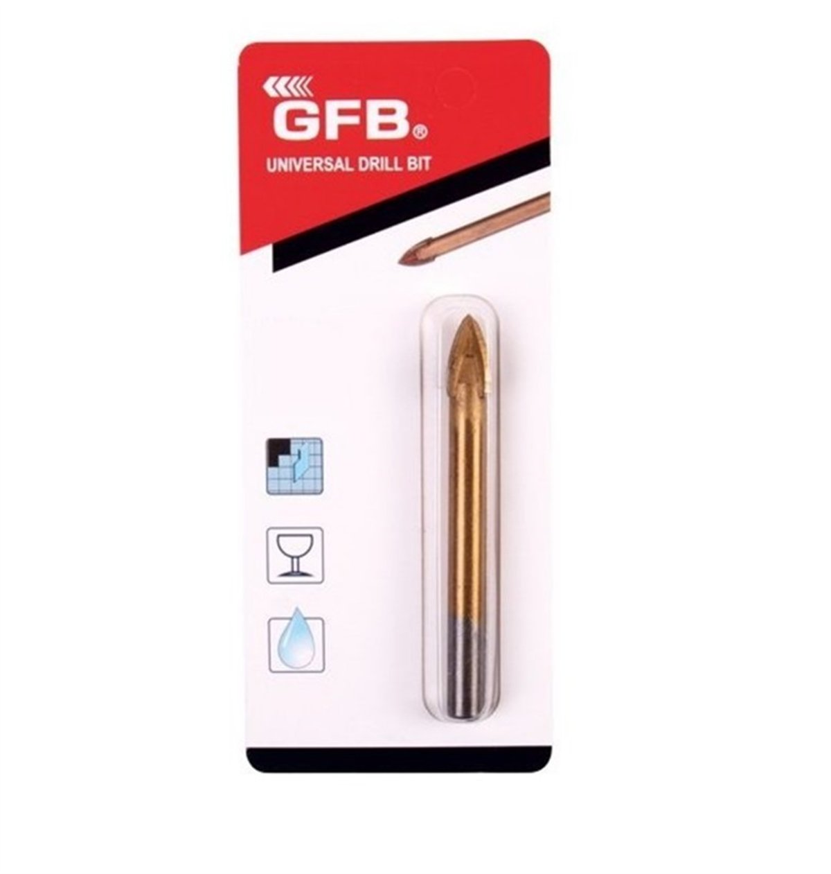 Gfb Cam - Seramik Delme Universal Matkap Ucu 6 mm