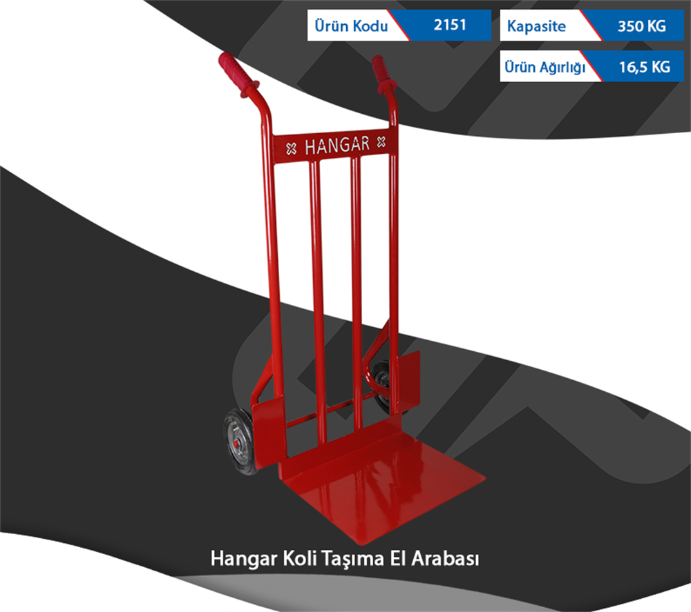 Hangar Koli Taşıma Arabası Kırmızı 2151