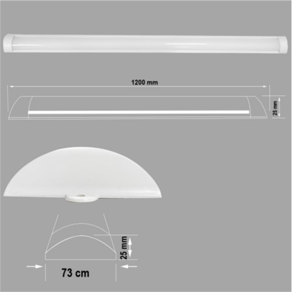 Helios Opto Yatay Bant Armatür 36 Watt Beyaz 1 Adet 1200 x 25 mm