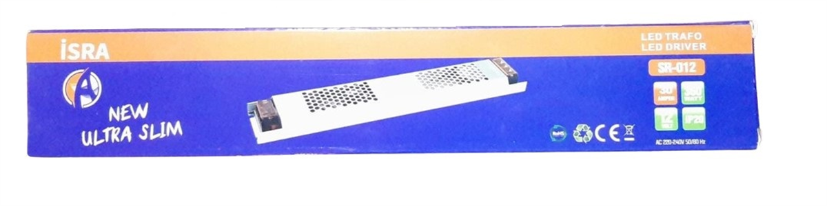 İsra Led Trafo İnce 12V 30A