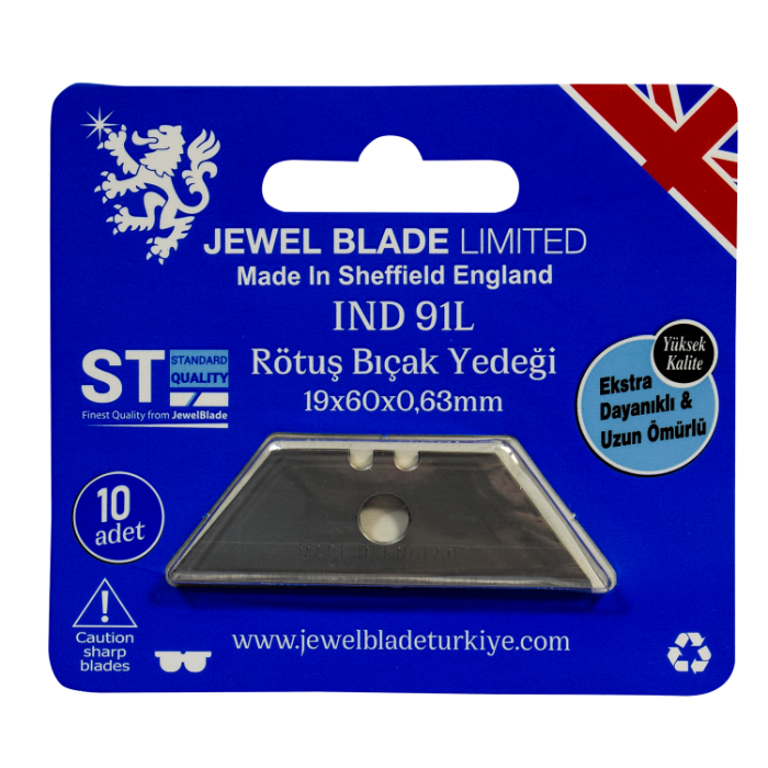 Jewel Rötüş Bıçak Yedeği 19x50x0,43mm 10 Lu PaketMaket Bıçakları ve Yedekleri
