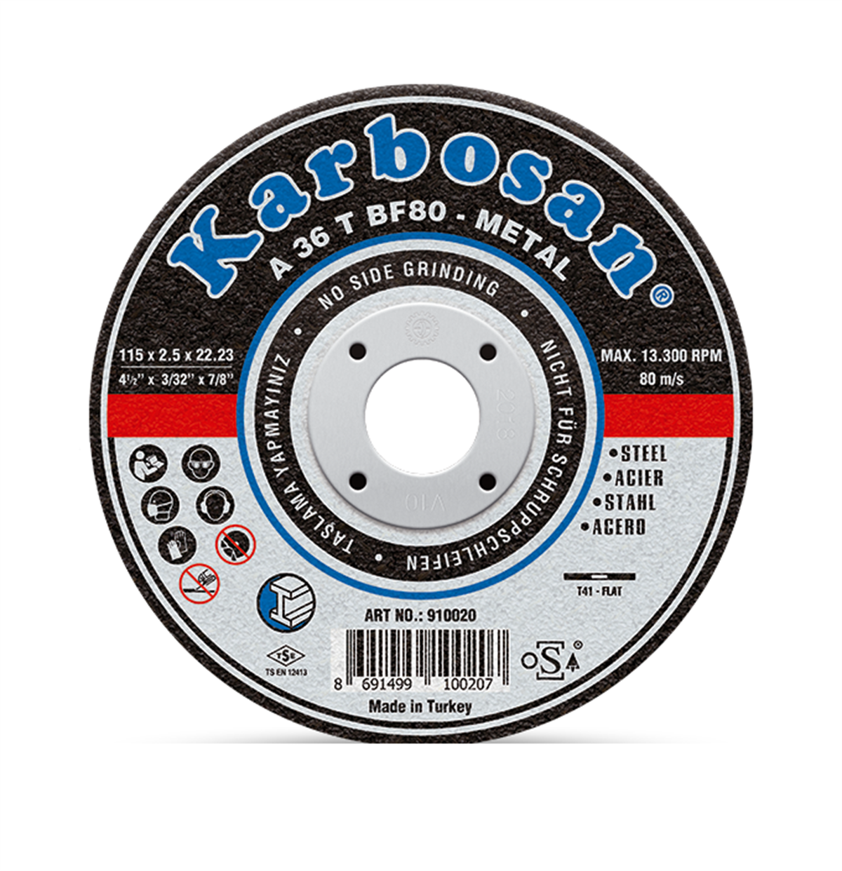 Karbosan 180x3.0x22.23 Metal Kesme Diski 910040