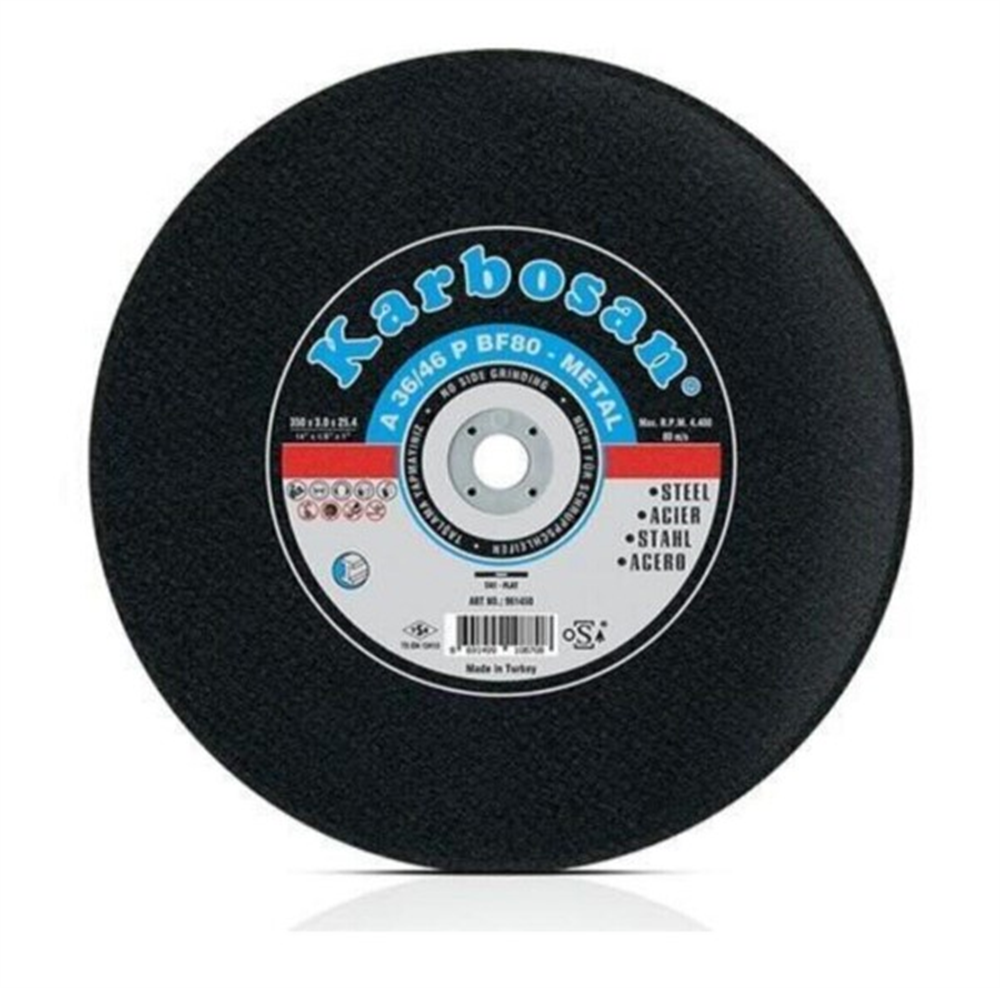 Karbosan Metal Kesici 350x3.5x25.4Taşlama Kesici Diskleri