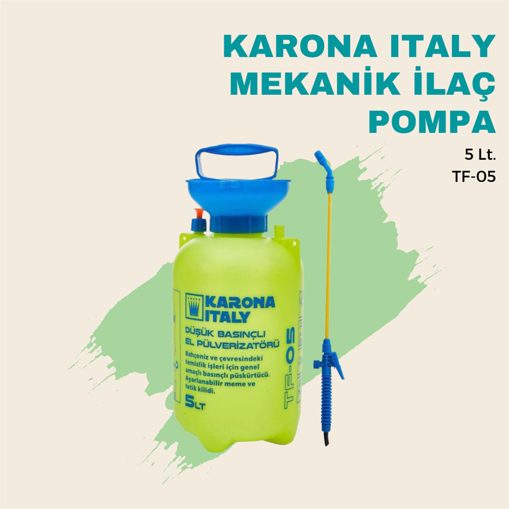 KARONA ITALY Mekanik İlaçlama Pompa 5 Lt. TF 05