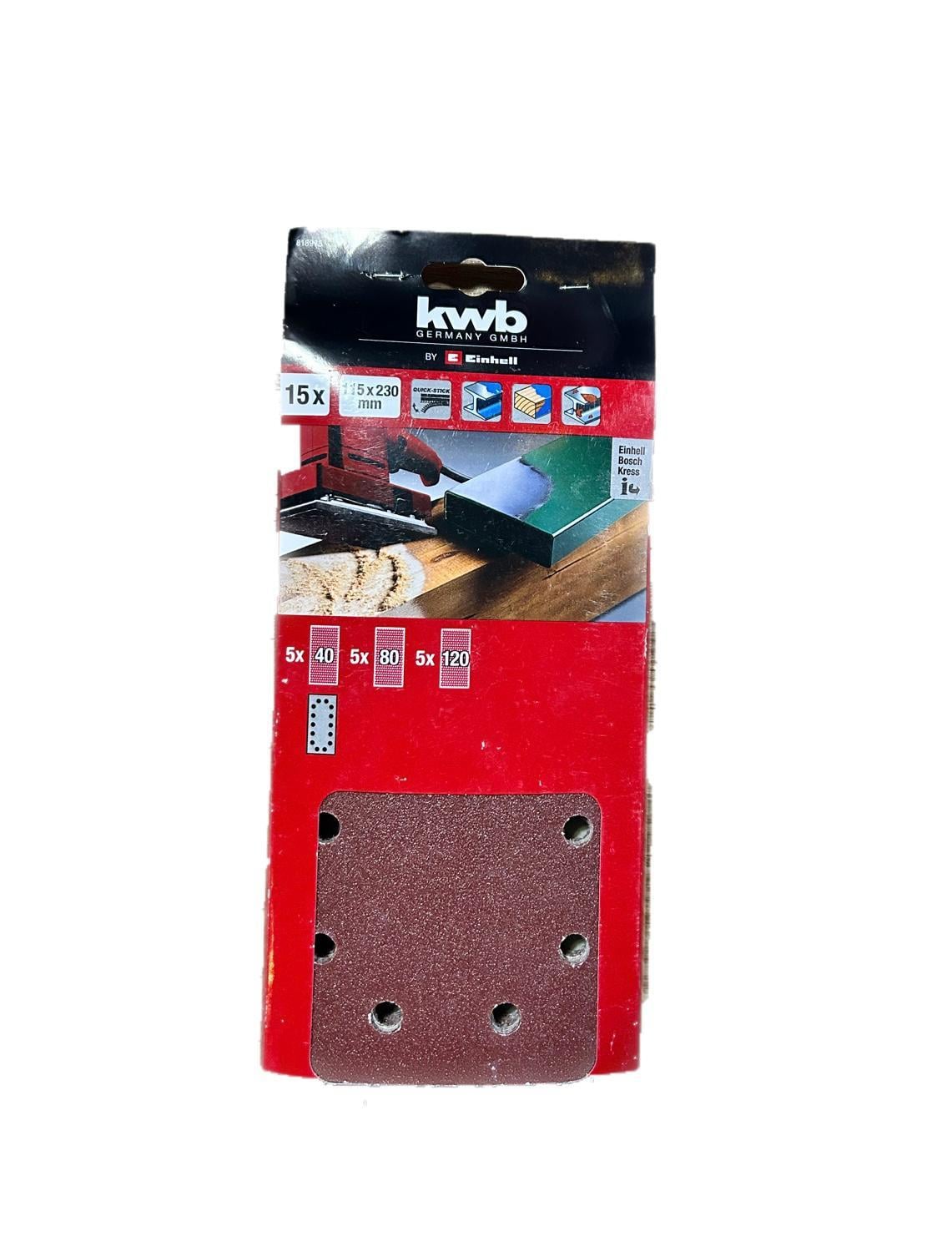 Kwb Dörtgen Zımpara 15'li Paket 155x230 818975Zımpara Grubu