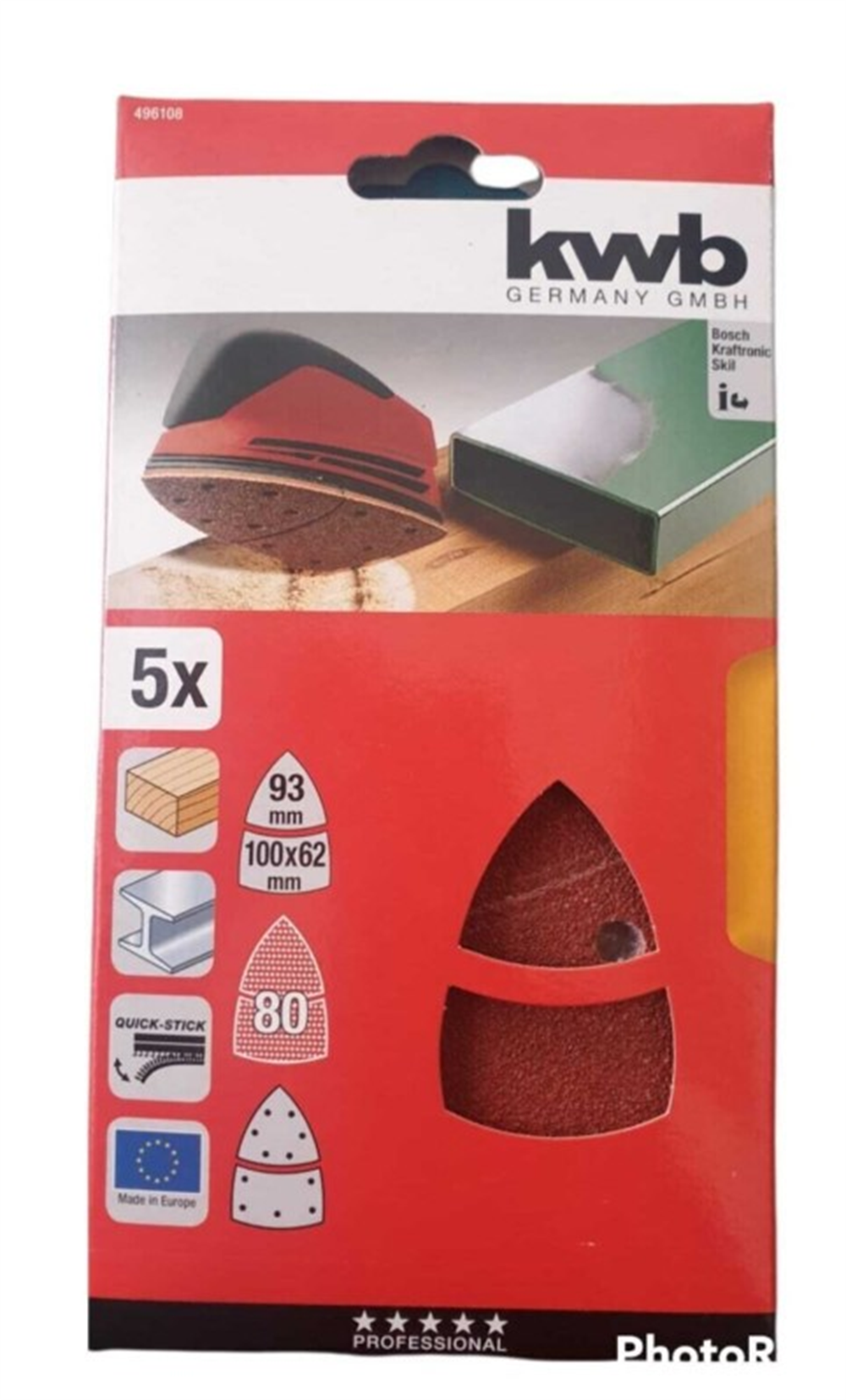 Kwb Üçgen Zımpara 80 Kum 5li