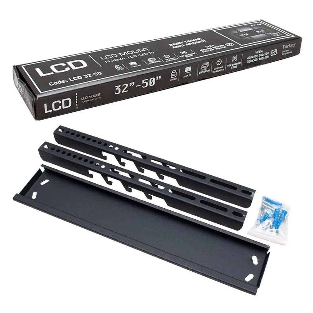 Lcd Mount 32” – 50” Sabit Duvar Askı Aparatı Lcd 32-50Tv Askıları