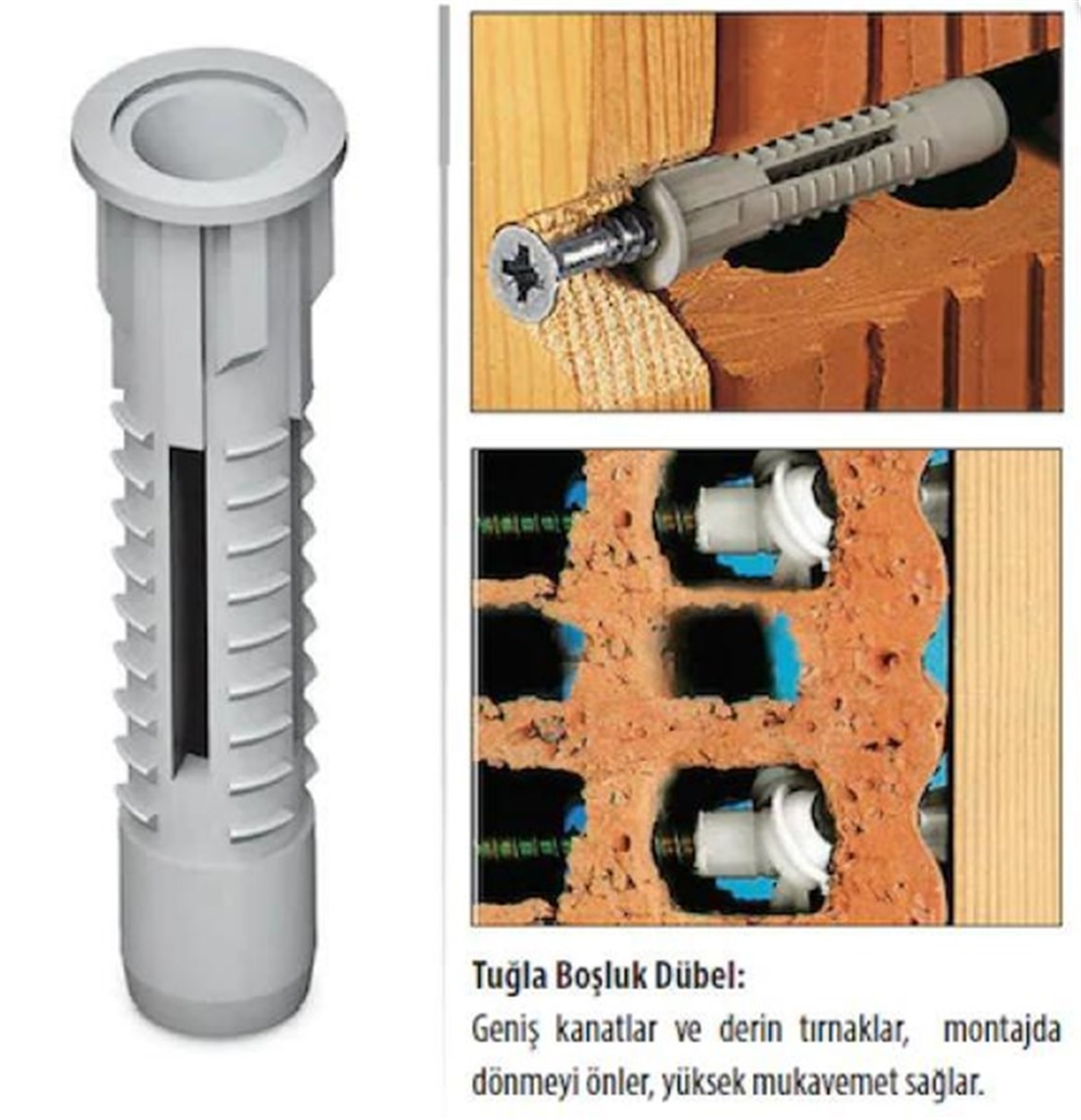 Made Tuğla Boşluğu Dübeli 8 Mm (500) Kod: 141 