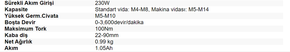 Makita Elektrikli Darbeli Vidalama Makinesi Td0101f