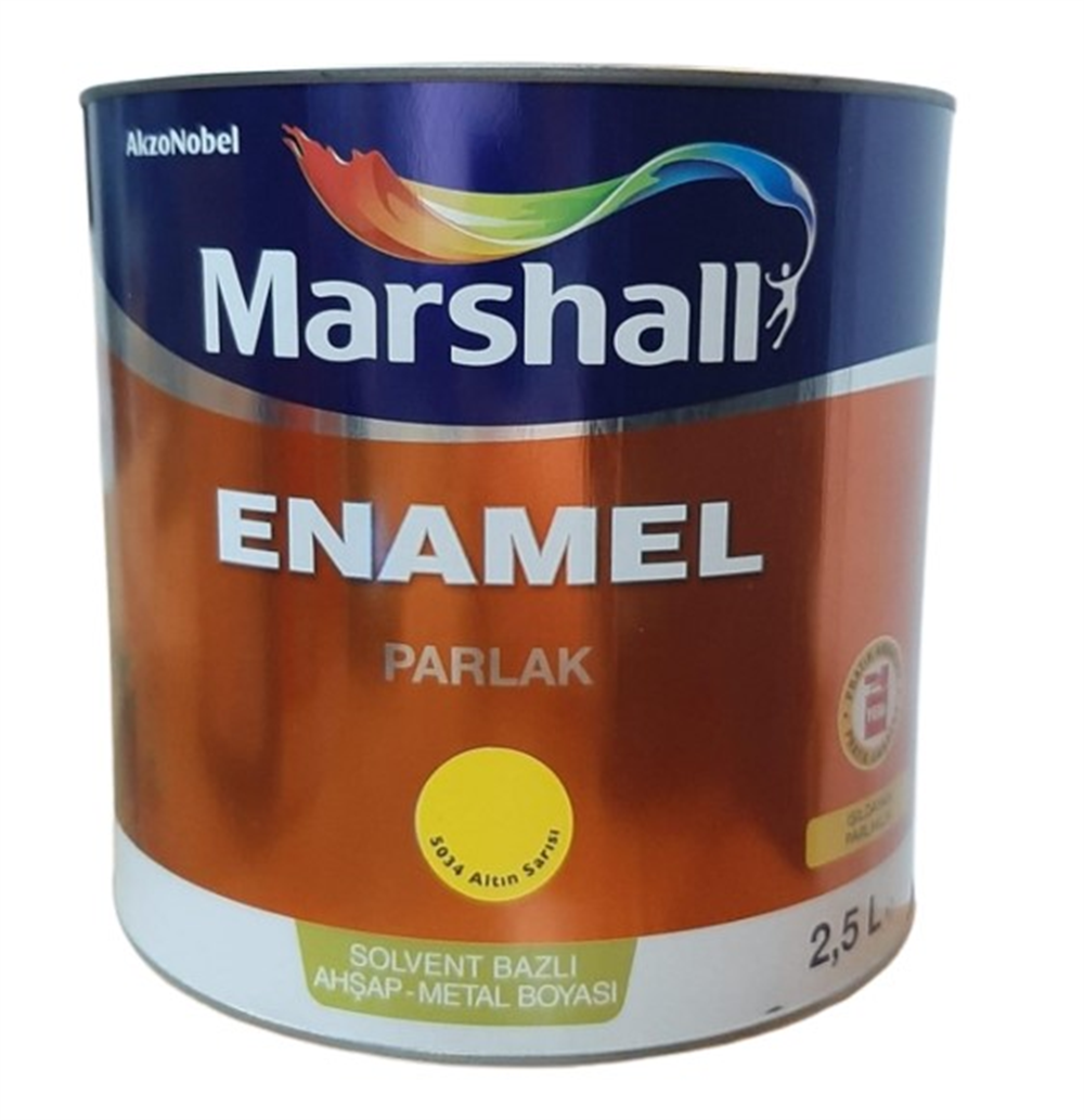 Marshall Enamel Parlak 5034 Altın Sarısı 2,5 LtAhşap & Metal Boyaları