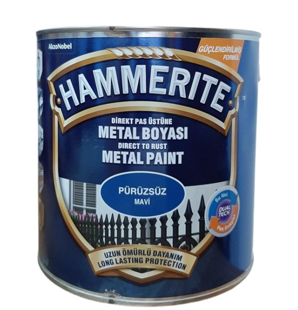 Marshall Hammerıte Metal Boyası Pürüzsüz 2,5lt Mavi