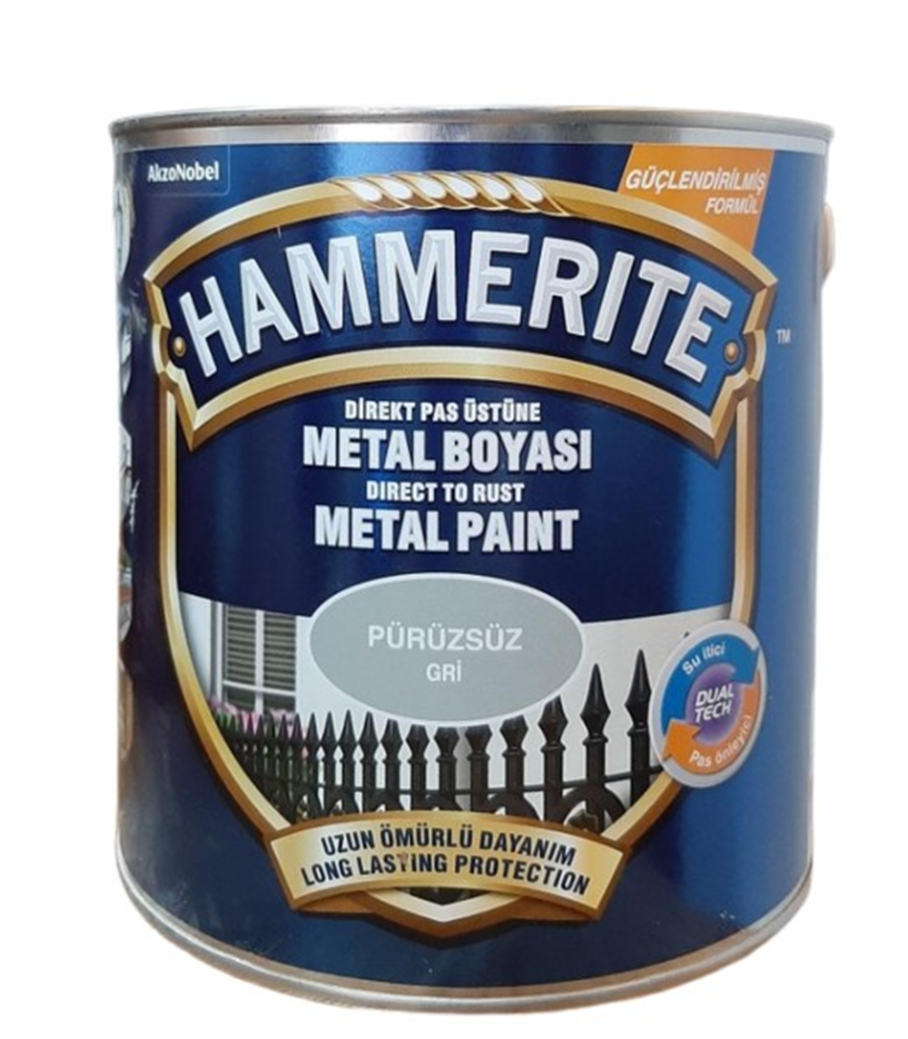 Marshall Hammerıte Metal Boyası Pürüzsüz 2,5lt GriAhşap & Metal Boyaları