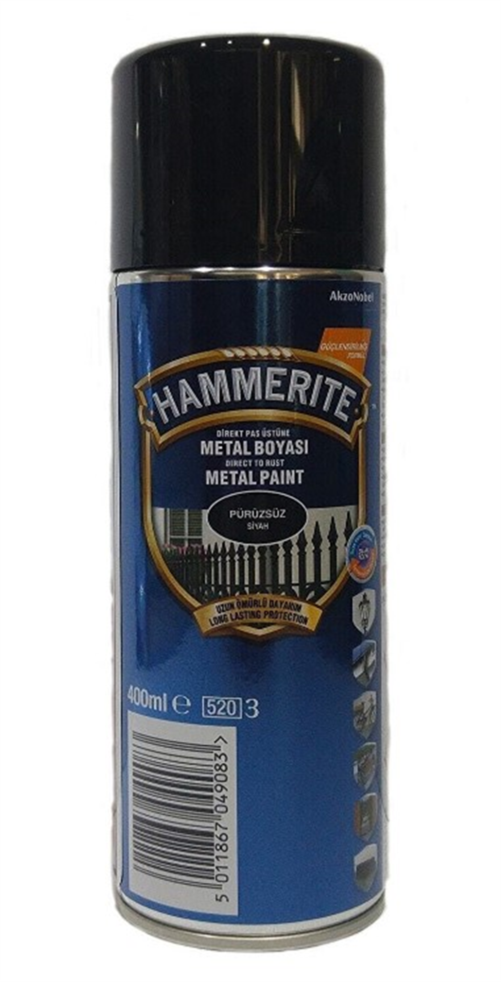 Marshall Hammerıte Sprey Boya Pürüzsüz Siyah 400 MlSprey Boyalar